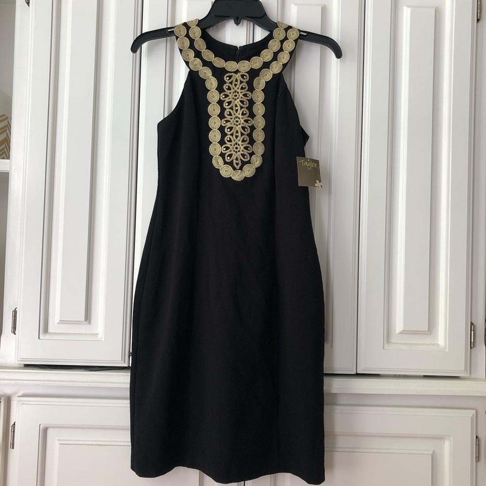 Taylor- Beautiful Black and gold Dress